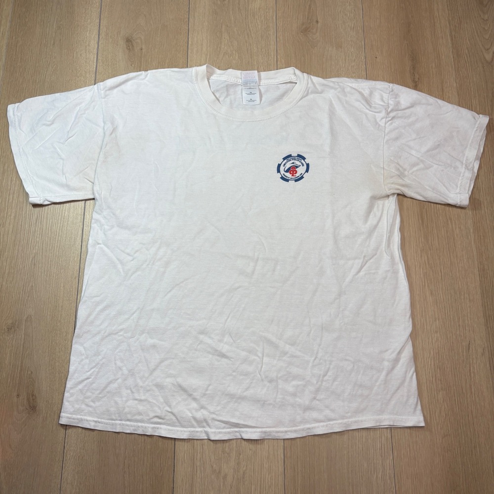 Gildan Doyle Brunson Amateur Poker League White T-Shirt XL Cotton Doyle's Room